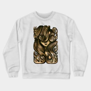 Luscious Locks - Warm Sand Crewneck Sweatshirt